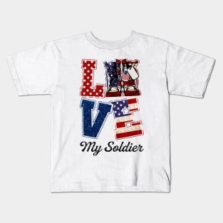 Army Love My Soldier Personalized Kids T-Shirt